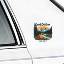 Vinyl Sticker Great Outdoor Tent Mountain River Car Window Laptop Bottle Tumbler