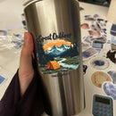Vinyl Sticker Great Outdoor Tent Mountain River Car Window Laptop Bottle Tumbler