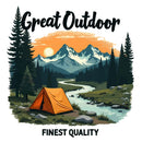 Vinyl Sticker Great Outdoor Tent Mountain River Car Window Laptop Bottle Tumbler