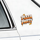 Vinyl Sticker Pizza Party Slice Food Car Window Laptop Bottle Tumbler Skateboard