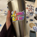 Vinyl Sticker Luna Glow Moon Star Car Window Laptop Bottle Tumbler
