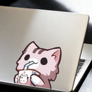 Cute pink kitten Stickers Waterproof Self-adhesive for Refrigerator Luggage