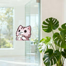 Cute pink kitten Stickers Waterproof Self-adhesive for Refrigerator Luggage
