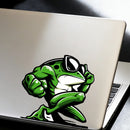 Warrior Frog Stickers No bubbles Sunproof Customizable for Thermos Luggage