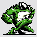 Warrior Frog Stickers No bubbles Sunproof Customizable for Thermos Luggage