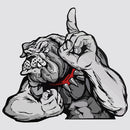 Serious pug Sticker Self-adhesive Customizable for Glass Thermos Luggage