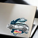Car-themed Stickers Personalized Customizable for Laptop Luggage Thermos
