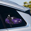 Racing Stickers Vinyl Waterproof Self-adhesive for Refrigerator Window Wall
