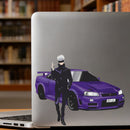 Racing Stickers Vinyl Waterproof Self-adhesive for Refrigerator Window Wall