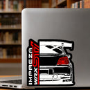 Racing Stickers No bubbles Customizable for Luggage Refrigerator Window Wall