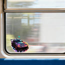 Purple racing car Stickers Waterproof Sunproof for Luggage Window Refrigerator