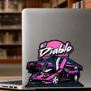 Diablo Sticker Waterproof Sunproof Personalized for Car window Refrigerator