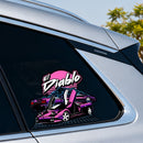 Diablo Sticker Waterproof Sunproof Personalized for Car window Refrigerator