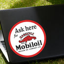 Mobil Oil Sticker Customizable Personalized for Refrigerator Luggage Laptop
