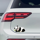 Cute Panda Vinyl Sticker Lying Bamboo Customizable for Car Laptop