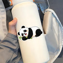 Cute Panda Vinyl Sticker Lying Bamboo Customizable for Car Laptop