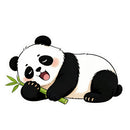 Cute Panda Vinyl Sticker Lying Bamboo Customizable for Car Laptop
