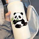 Cute Panda Vinyl Sticker Sitting Bamboo Customizable for Car Laptop