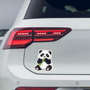 Cute Panda Vinyl Sticker Hugging Bamboo Customizable for Car Laptop