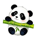 Cute Panda Vinyl Sticker Carrying Bamboo Customizable for Car Laptop