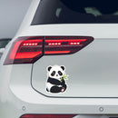Cute Panda Vinyl Sticker Hiding Bamboo Customizable for Car Laptop