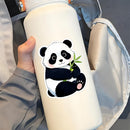 Cute Panda Vinyl Sticker Hiding Bamboo Customizable for Car Laptop