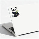 Cute Panda Vinyl Sticker Hiding Bamboo Customizable for Car Laptop
