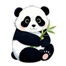 Cute Panda Vinyl Sticker Hiding Bamboo Customizable for Car Laptop