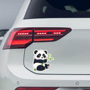 Cute Panda Vinyl Sticker Side Bamboo Customizable for Car Laptop