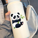 Cute Panda Vinyl Sticker Side Bamboo Customizable for Car Laptop