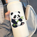Cute Panda Vinyl Sticker Holding Bamboo Customizable for Car Laptop