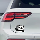 Cute Panda Vinyl Sticker No Gesture Customizable for Car Laptop