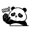 Cute Panda Vinyl Sticker No Gesture Customizable for Car Laptop