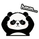Vinyl Sticker Panda Hmm Thinking Car Window Laptop Bottle Tumbler