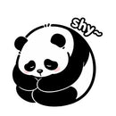 Vinyl Sticker Panda Shy Cute Car Window Laptop Bottle Tumbler Skateboard