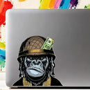 Disdainful gorilla Sticker Sunproof Personalized for Luggage Window Refrigerator