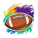 Vinyl Sticker Colorful Football Car Window Laptop Bottle Tumbler