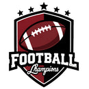 Vinyl Sticker Football Champions Badge Car Window Laptop Bottle