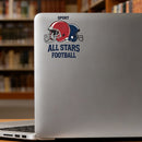 Vinyl Sticker Football All Stars Helmet Car Window Laptop Bottle