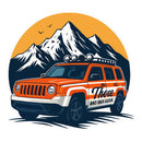 Vinyl Sticker Off Road Car Mountain Snow Car Window Laptop Bottle