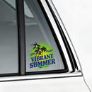 Vinyl Sticker Vibrant Summer Palm Beach Car Window Laptop Bottle
