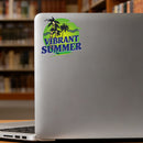 Vinyl Sticker Vibrant Summer Palm Beach Car Window Laptop Bottle