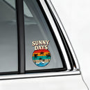 Vinyl Sticker Sunny Days Palm Wave Car Window Laptop Bottle Tumbler