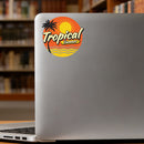 Vinyl Sticker Tropical Summer Palm Sun Car Window Laptop Bottle
