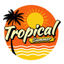 Vinyl Sticker Tropical Summer Palm Sun Car Window Laptop Bottle