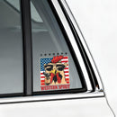 Vinyl Sticker Western Spirit Rooster American Flag Car Window Laptop