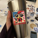 Vinyl Sticker Western Spirit Rooster American Flag Car Window Laptop