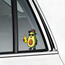 Vinyl Sticker Cool Avocado Hat Sunglasses Car Window Laptop Bottle