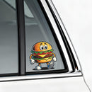 Vinyl Sticker Walking Burger Car Window Laptop Bottle Tumbler Skateboard