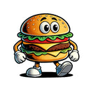 Vinyl Sticker Walking Burger Car Window Laptop Bottle Tumbler Skateboard